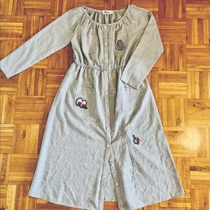 MODA GREY BUTTONED DRESS